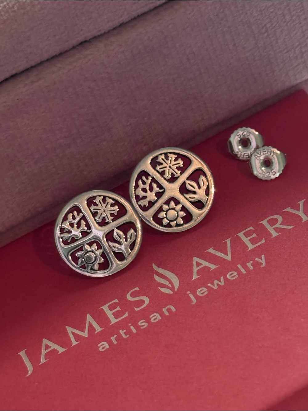 James Avery 925 Four Seasons Retired Stud Earrings